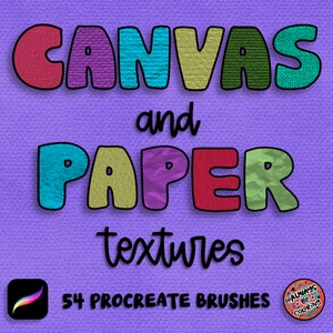 Procreate Canvas and Paper Texture Brushes! Add to your Lettering and Illustrations! Procreate Texture Brush Set, Digital Brushes, IPad Art