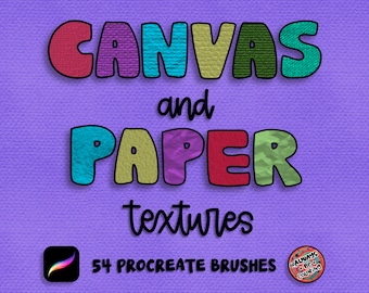 Procreate Canvas and Paper Texture Brushes! Add to your Lettering and Illustrations! Procreate Texture Brush Set, Digital Brushes, IPad Art