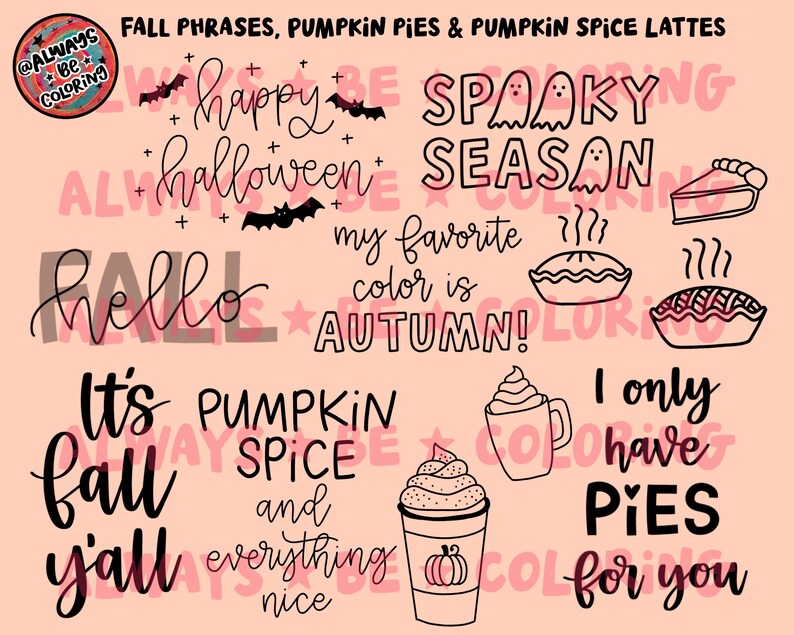 110 Hand Drawn Procreate Pumpkin Stamp Brushes, Halloween Procreate