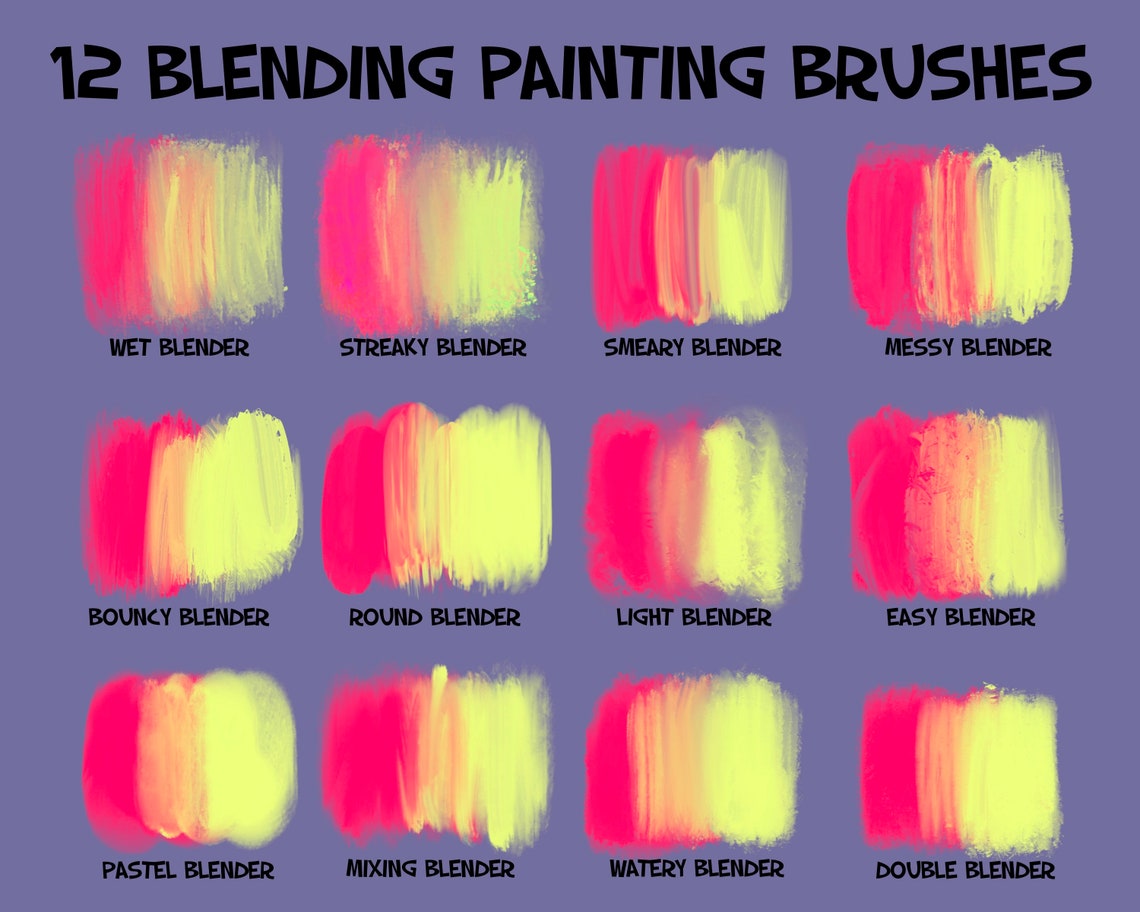 50 Procreate Oil Painting Brushes & 30 Canvas Texture Brushes Etsy