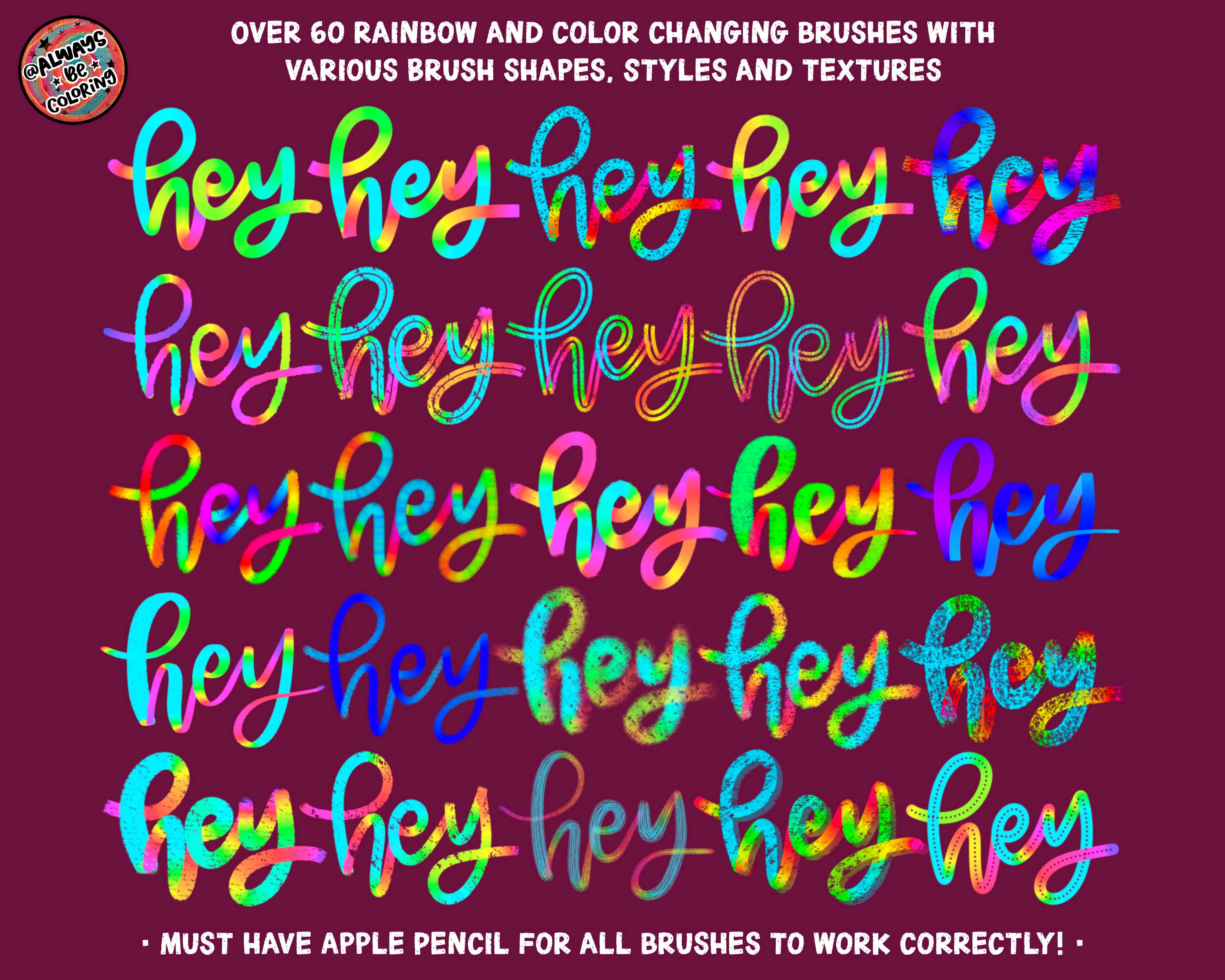 275 Color Effects Procreate Brushes for Lettering, Illustration ...