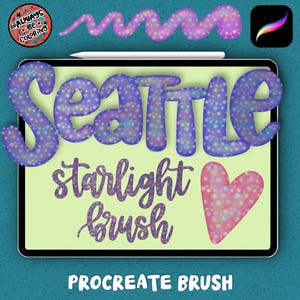 One Procreate Starlight Brush for Lettering and Digital Illustrations, PDF User Guide Procreate Holographic Brush, Procreate Lettering