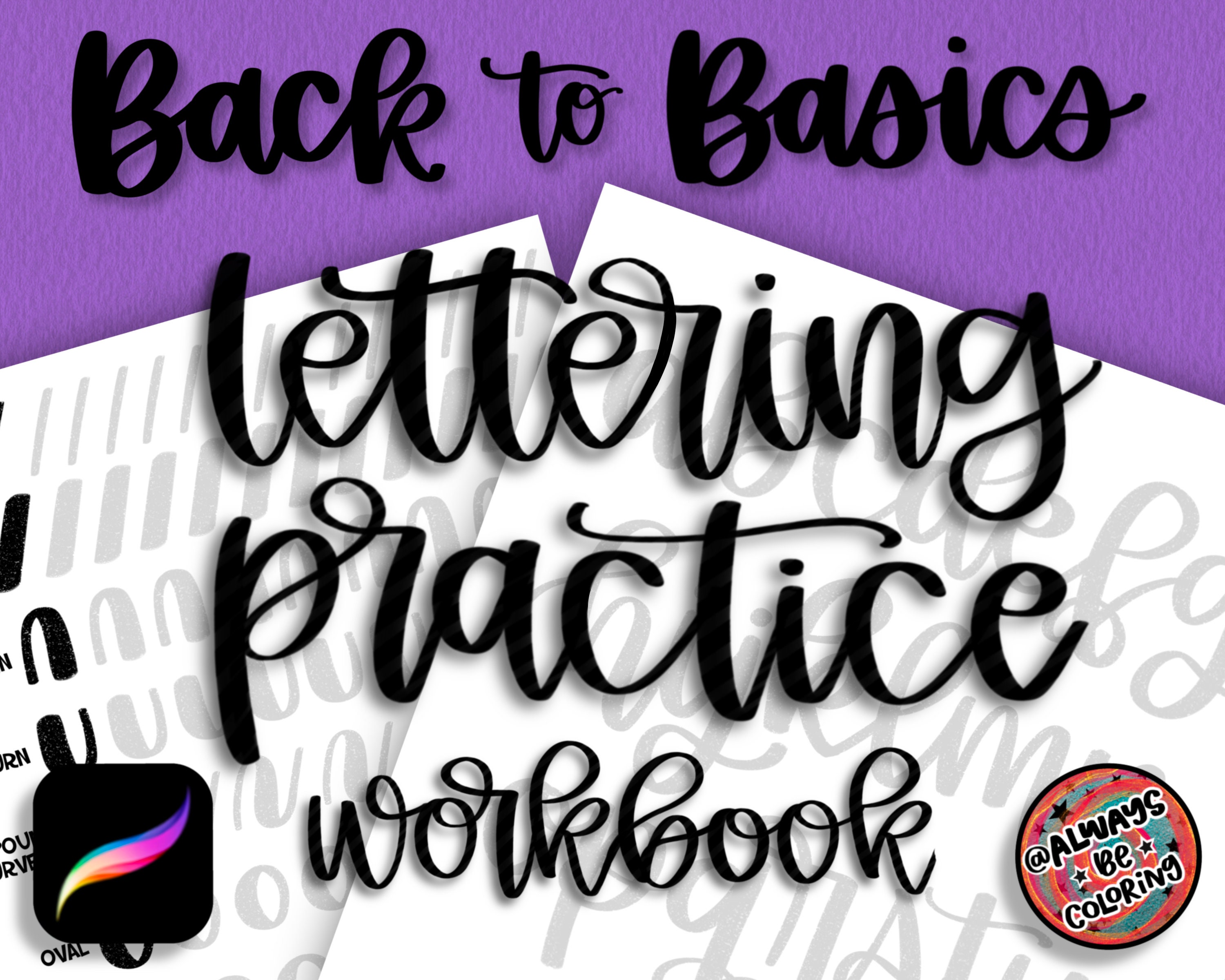 Brush Calligraphy Template Etsy