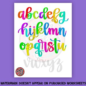 Beginner Brush Lettering Practice Workbook!  Learn hand lettering and modern calligraphy!  16 Procreate Brushes and 15 lettering practice worksheets!  By AlwaysBeColoring on Etsy!