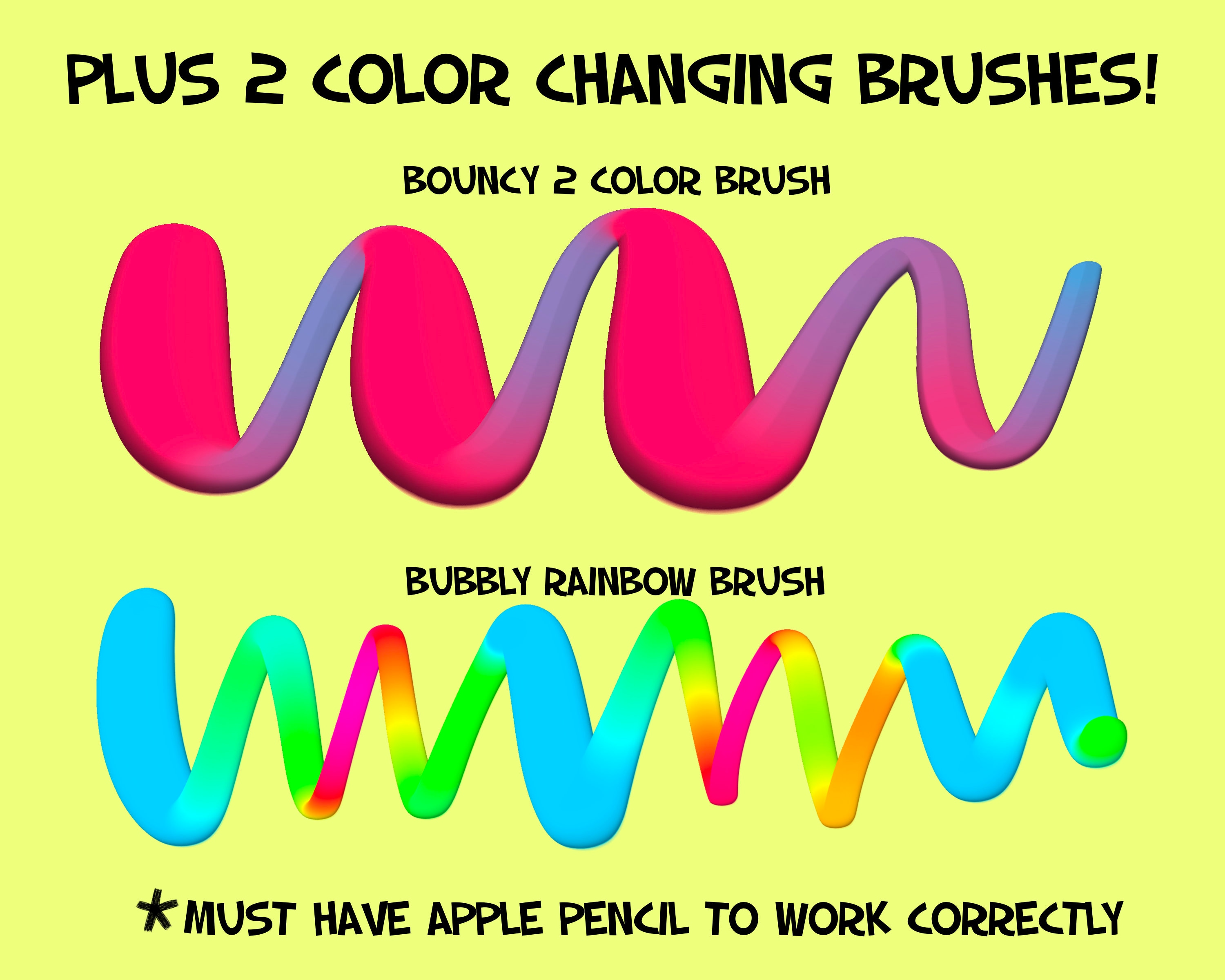 8 Bubblegum 3D Procreate Brushes for Lettering, Illustration! Unique ...