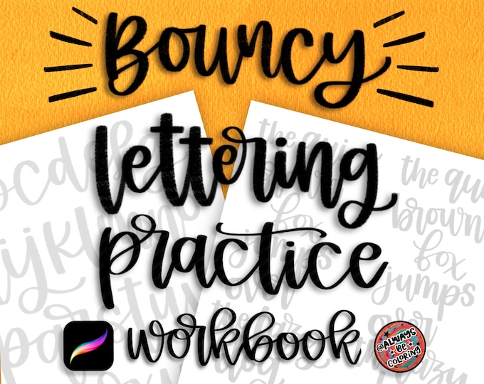 Bounce Lettering Worksheets / Plantillas De Bounce Lettering /bounce ...