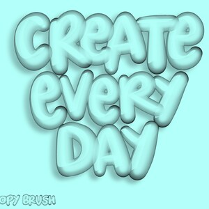 35 Bubble 3D Procreate Brushes! Three Dimensional Digital Procreate Brushes, Lettering Brush Pack, Procreate 3D Set, Hand Lettering Brushes image 10