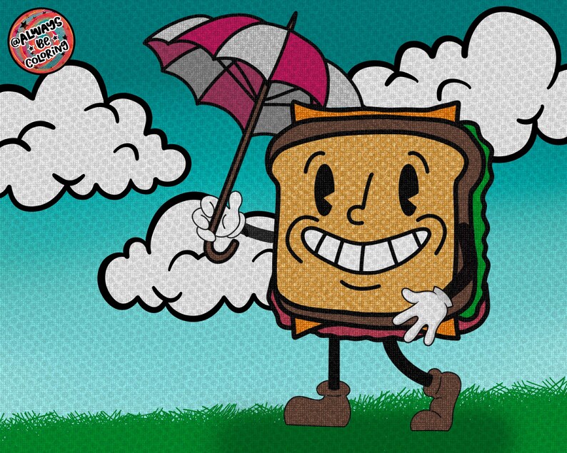 ¡Conjunto de creación de personajes de mascota retro para Procreate! ¡280 sellos para Procreate, 45 pinceles de semitonos, texturas y patrones sin costuras! Caras, cuerpos, brazos, piernas imagen 2