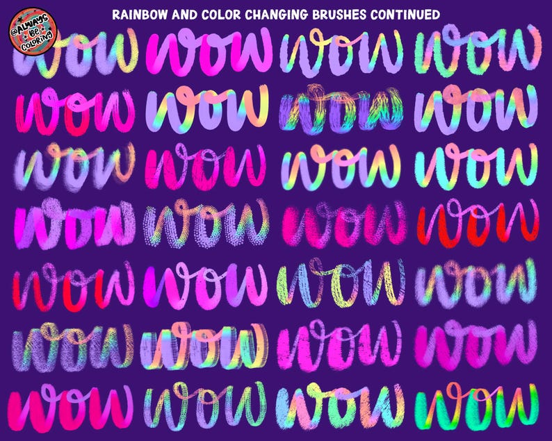 275 Color Effects Procreate Brushes for Lettering, Illustration ...