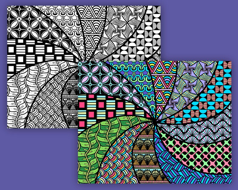 48 Seamless Pattern Zentangle Procreate Brushes Pattern Brush Etsy