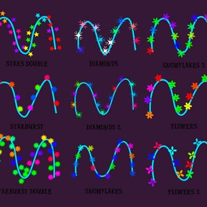 30 Multicolored Christmas Lights Procreate Brushes! Procreate Christmas ...