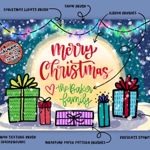 Procreate Huge Holiday Bundle Save 60%! 1005 Procreate Christmas Stamps ...