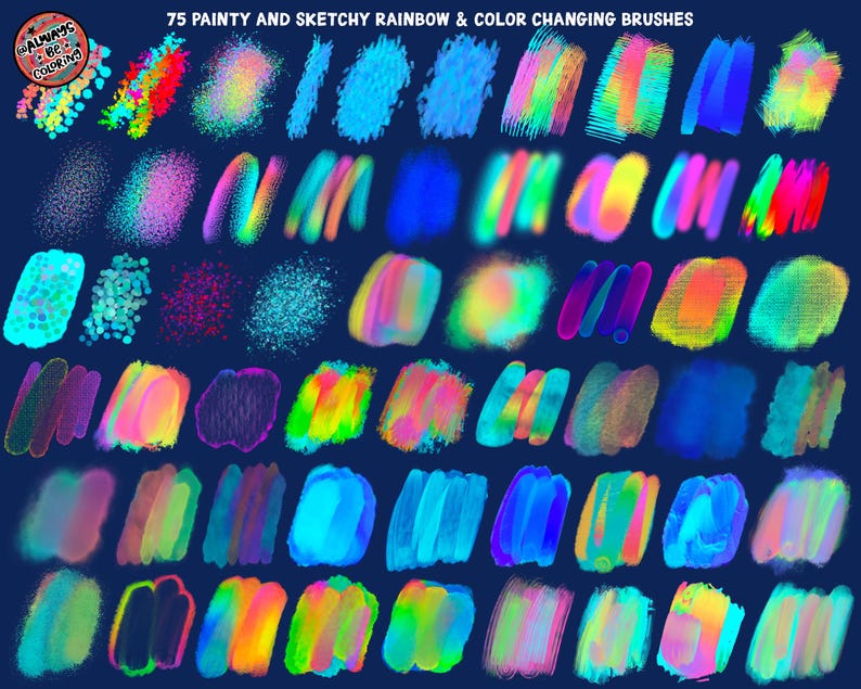 275 Color Effects Procreate Brushes for Lettering, Illustration ...