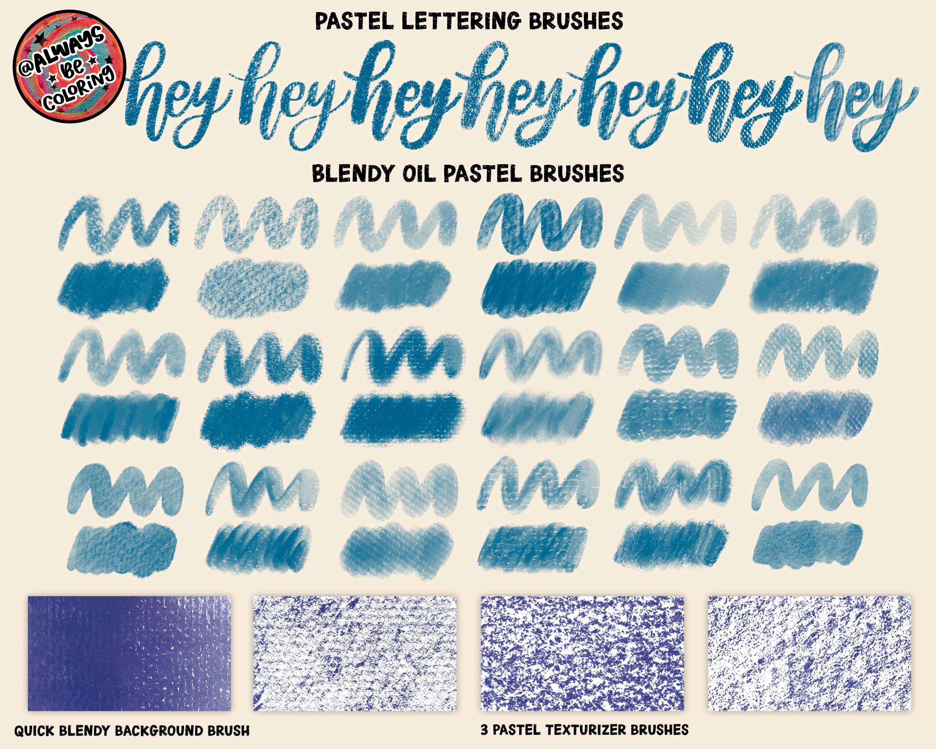 120 Procreate Realistic Pastel Brushes, Paper & Canvas Texture Brushes ...