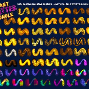 Procreate Glitter Brush Bundle Save 60%! Over 250 Procreate Brushes for ...