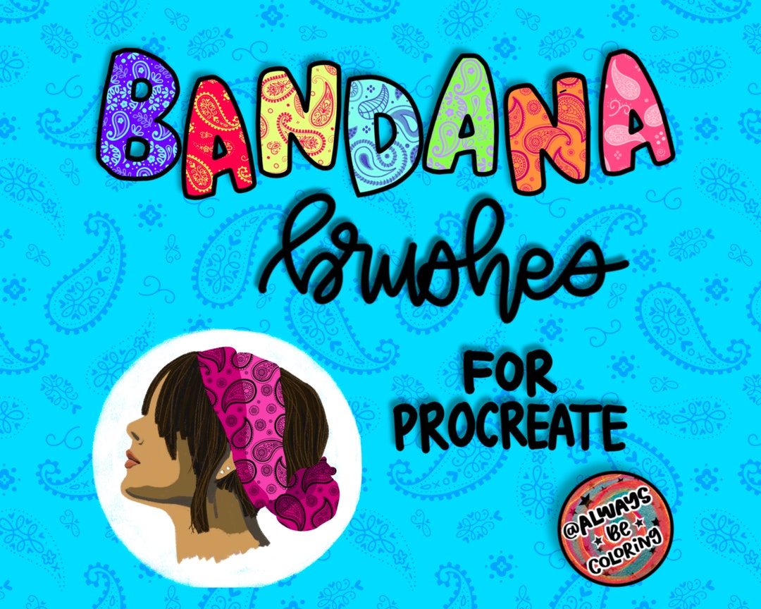 16 Bandana Seamless Pattern Procreate Brushes