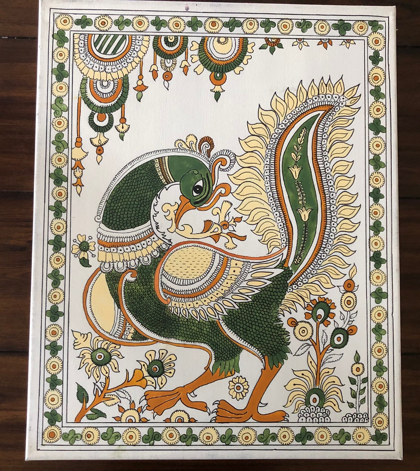 Kalamkari Peacock Etsy