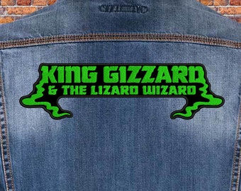 King Gizzard & the Lizard Wizard-patch op de achterkant. Naai de patch.
