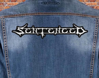 Sentenced back patch. Sew On patch.
