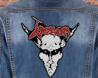 Venom Ziege BACK Patch. Aufnäher aufnähen.