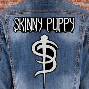 Skinny Puppy back patch SET. Sew On patch.
