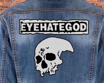 Eyehatgod Rückenaufnäher. Aufnäher zum annähen.