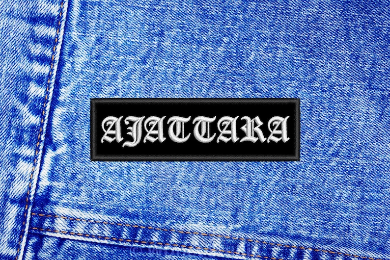 Sew On patch. Ajattara band patch