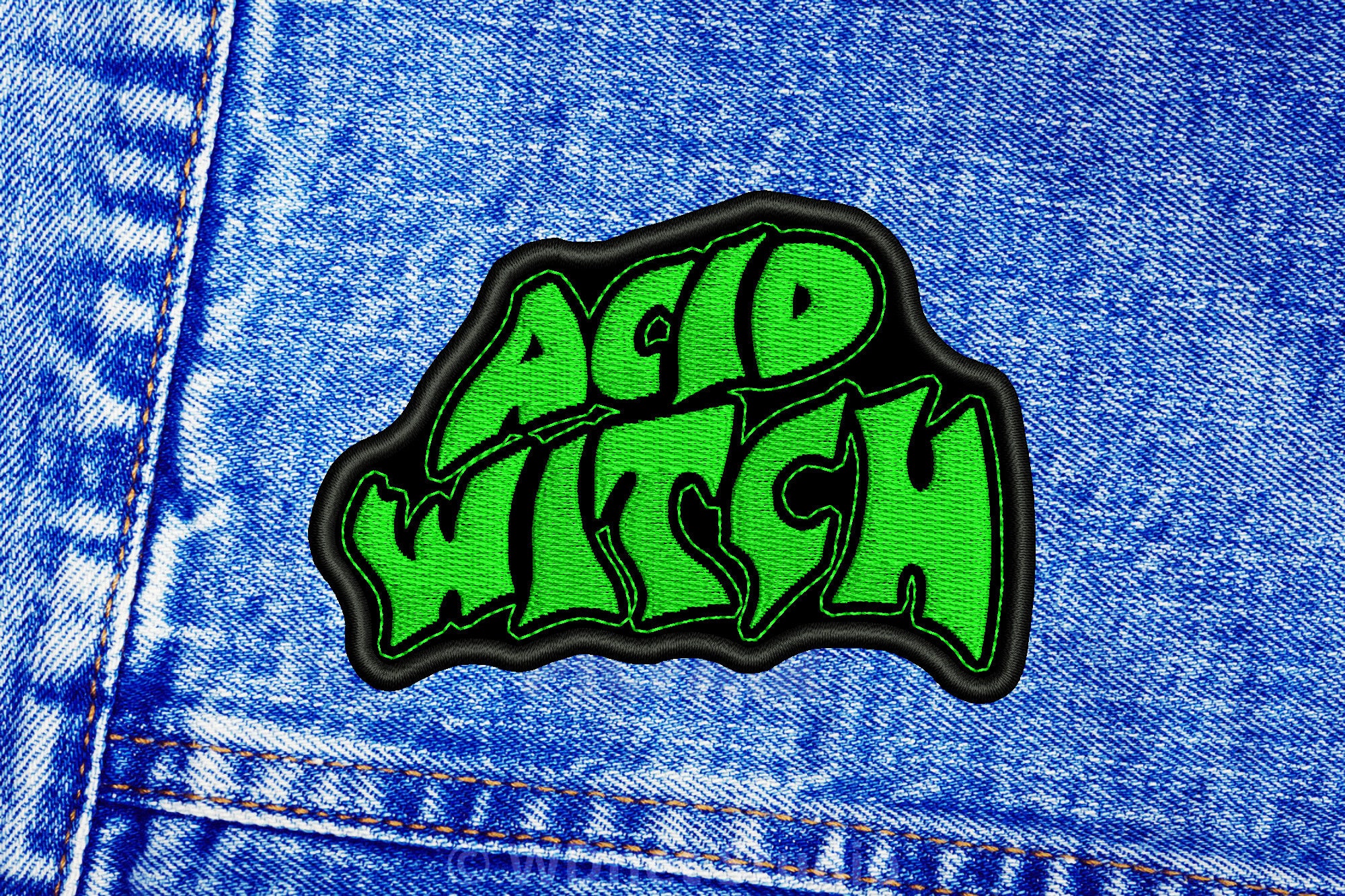 Acid Witch patch. Sew On patch.