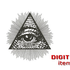 3.5 &quot; Eye of Providence sign machine embroidery design