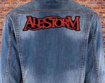 Logotipo Alestorm nas costas. Patch costurado.