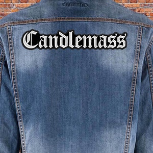 Candlemass back patch. Sew On patch.
