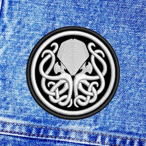 Cthulhu symbol patch. Sew On patch.