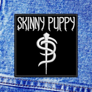 Skinny Puppy patch. Sew On patch.