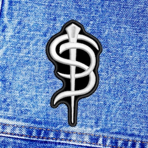 Skinny Puppy symbol patch. Sew On patch.