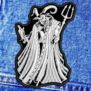 Lord Goat embroidered patch. Sew On patch.