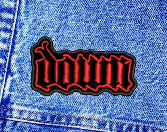 Down patch. Sew On patch.