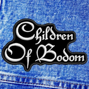 May include: Black and white embroidered patch with the text "Children of Bodom" in a stylised font.