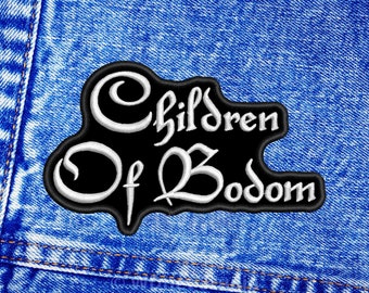May include: Black and white embroidered patch with the text "Children of Bodom" in a stylized font.