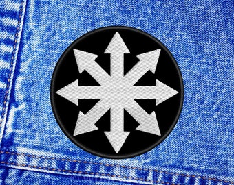 Parche con el símbolo del CAOS. Parche para coser.