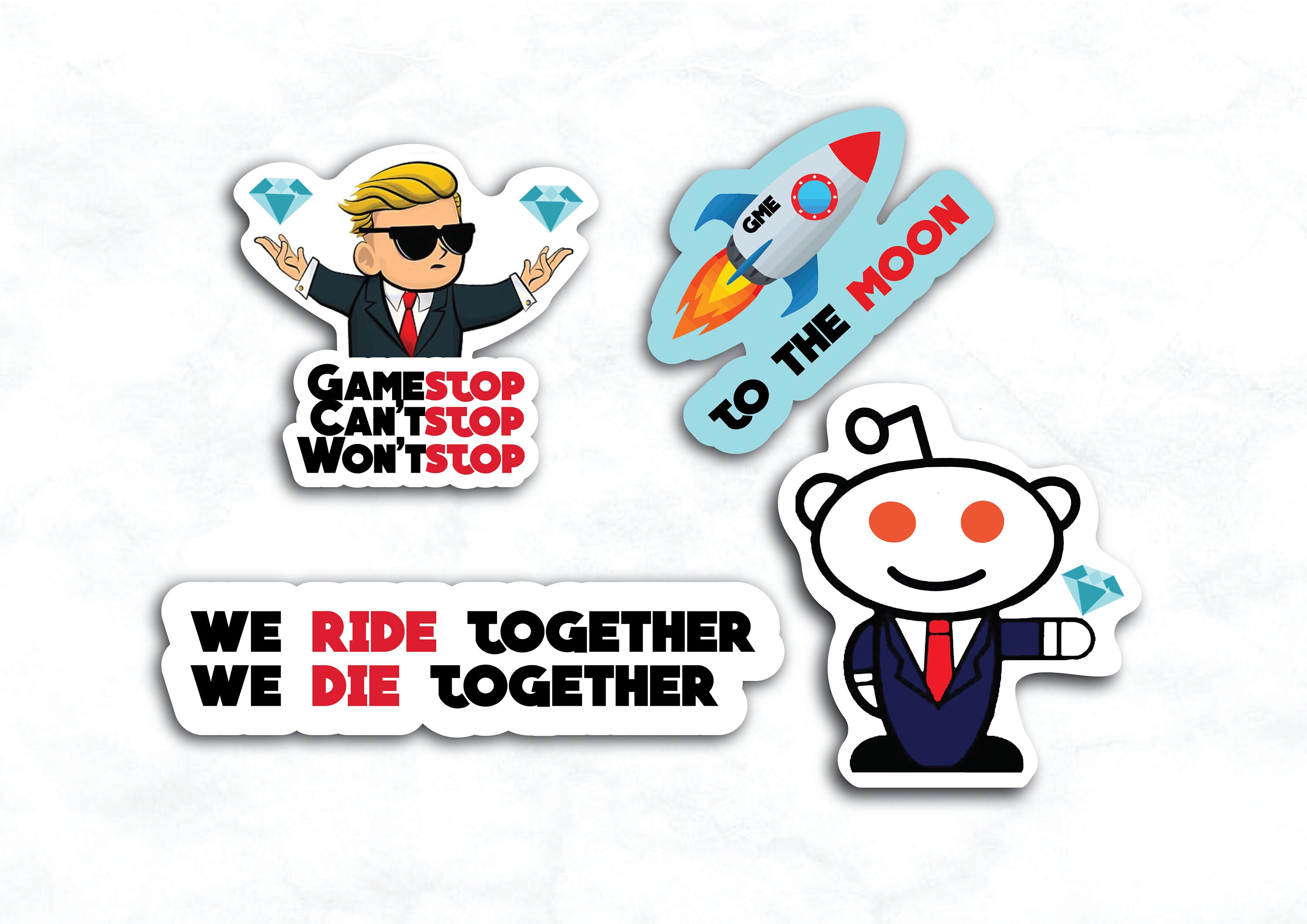 Gamestop stickers Wall street bets diamond hands stocks Etsy