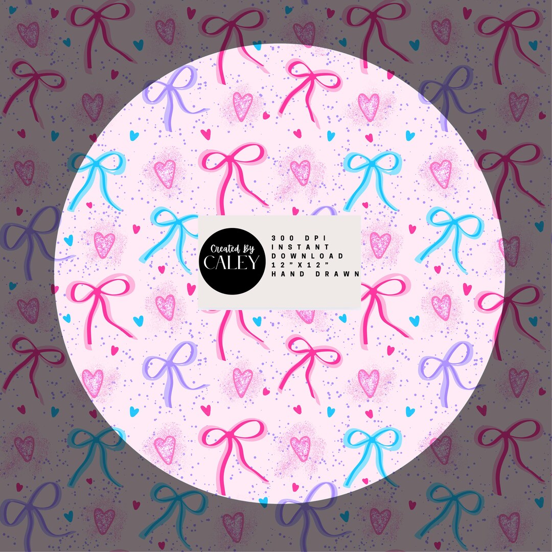 Pastel Ribbon Pattern Pastel Ribbons Seamless Pattern, Pink Blue Purple (digital Download) - Etsy