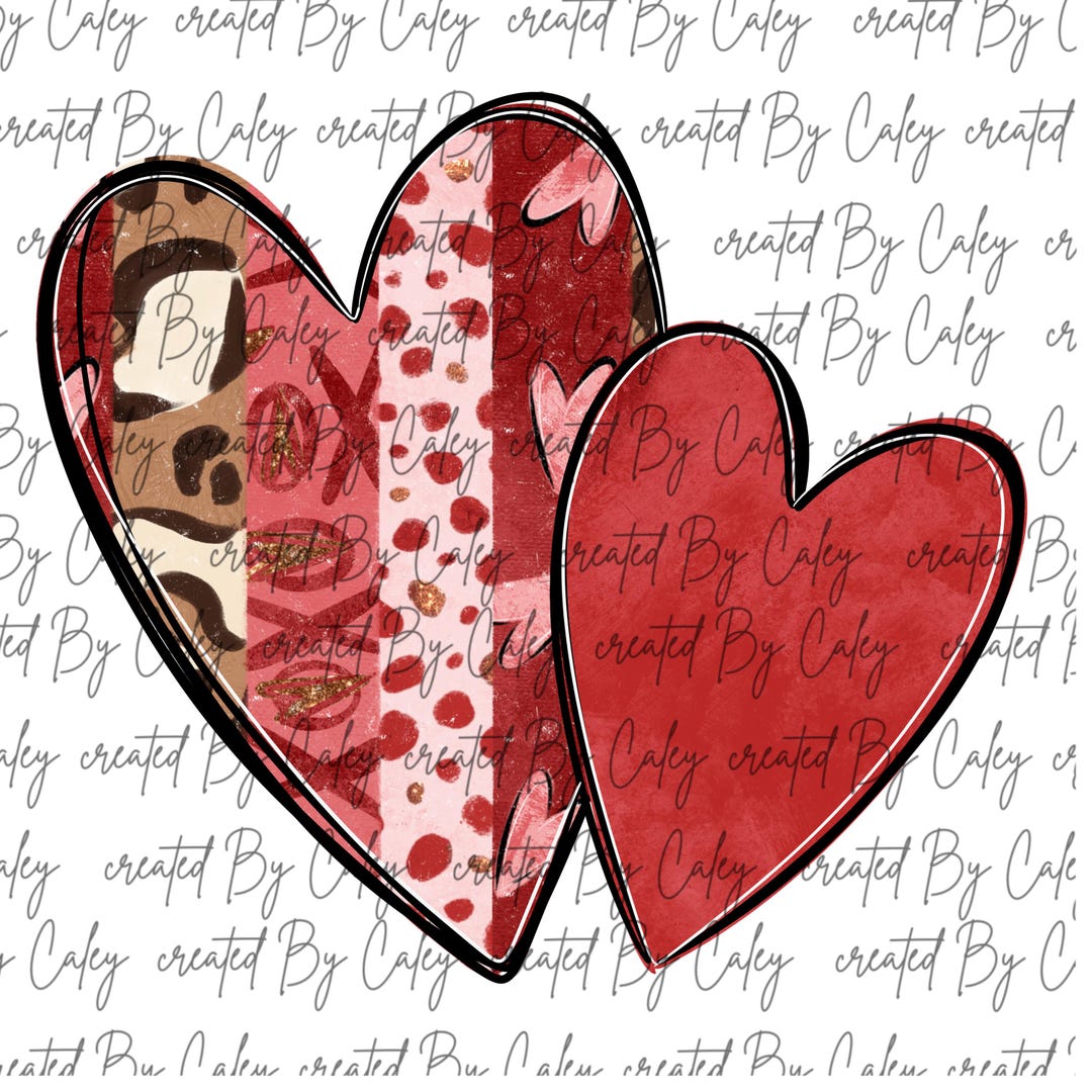 Valentines Day Sublimation Design Hearts PNG Digital Download - Etsy