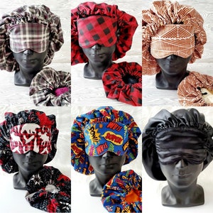 Men/Boy&#39;s Satin Lined Bonnets/Sleep Masks