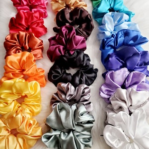 Jumbo Satin Scrunchies