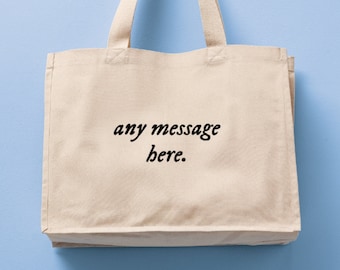 Custom TS Tote, Any Message Tote Bag, Luxury Tote Bag For Books, Big Shopping Bag, Any Name's Version, Custom Taylor Tote Bag