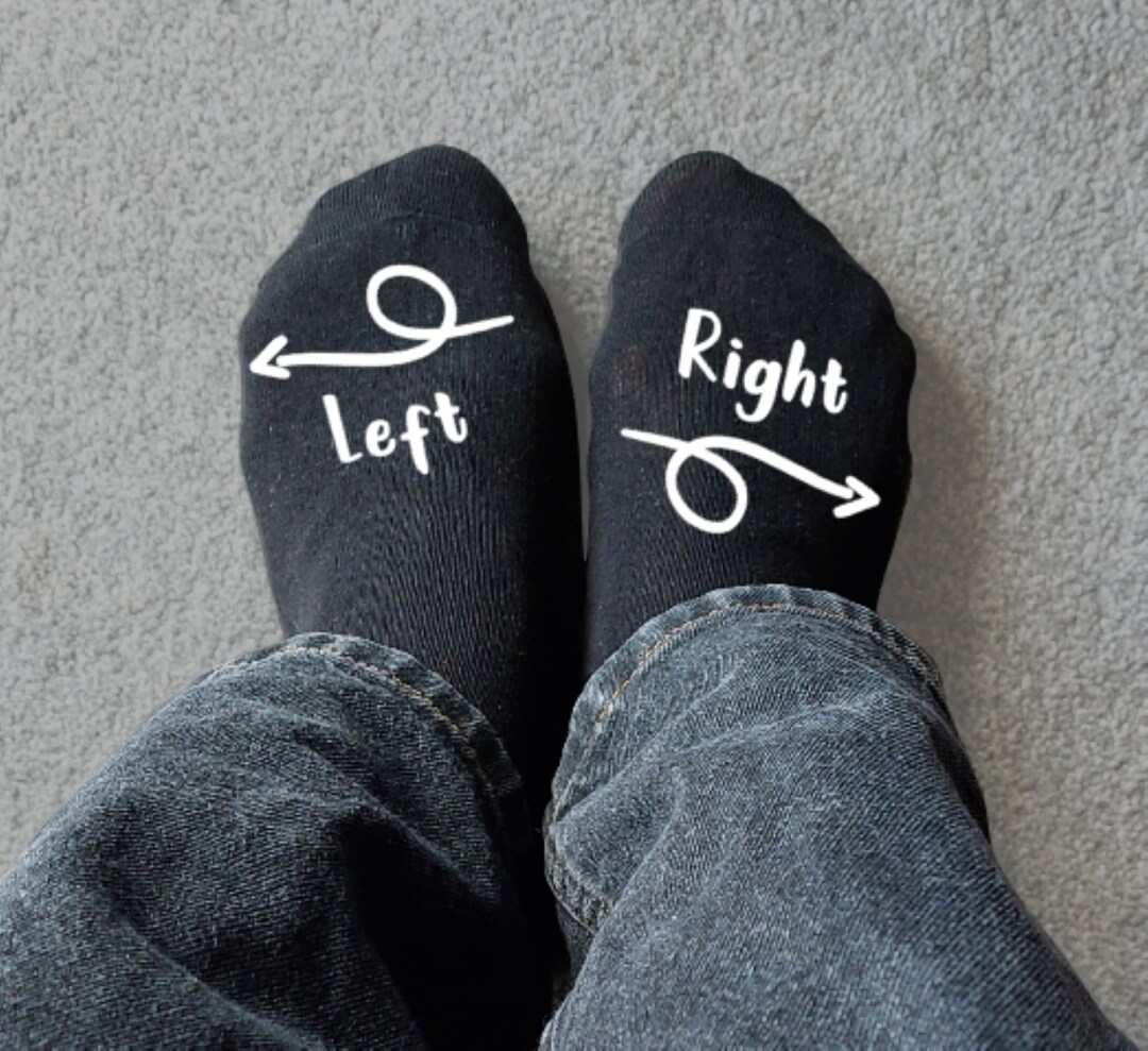 Left & Right Socks, Dyspraxia Gift, Novelty Socks, Left and Right Gift