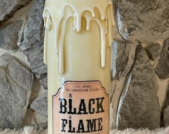 Black Flames Candle Tumbler (9 Blame Flame Labels to choose from)