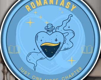 Club de lectura Romantasy / Pegatina de vinilo / Accesorios literarios para lectores / "Solo un capítulo más"