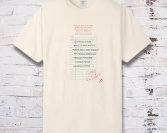 Camiseta Bookish Plans – Camiseta vintage con diseño de carné de biblioteca, Slow Burn Sunday, Morally Grey Monday