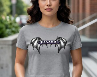Rhysand Night Court / Camiseta Romantasy / Top corto con alas de murciélago / Regalos para amantes de los libros